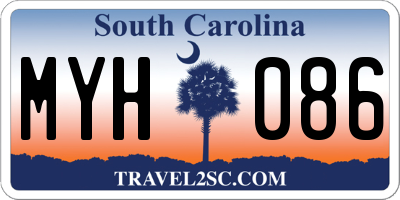SC license plate MYH086