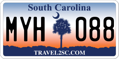 SC license plate MYH088