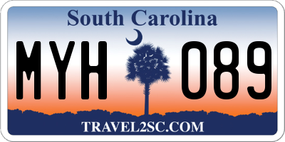 SC license plate MYH089