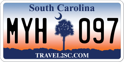 SC license plate MYH097