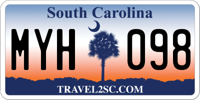 SC license plate MYH098