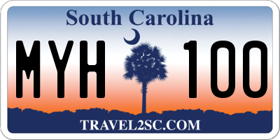 SC license plate MYH100