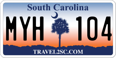 SC license plate MYH104