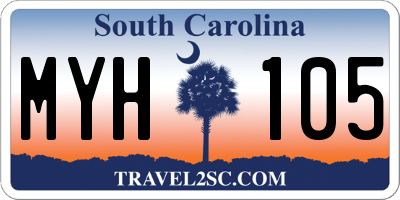 SC license plate MYH105