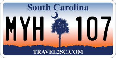 SC license plate MYH107