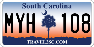 SC license plate MYH108