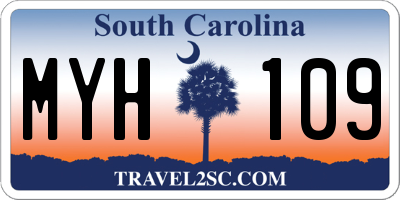 SC license plate MYH109