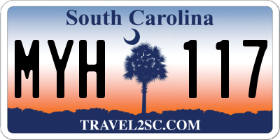 SC license plate MYH117