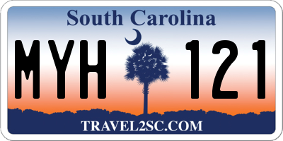 SC license plate MYH121