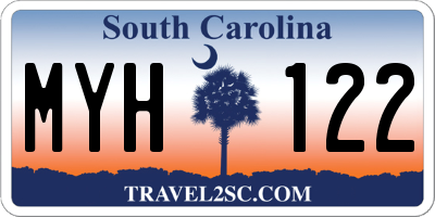 SC license plate MYH122