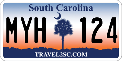 SC license plate MYH124