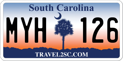SC license plate MYH126