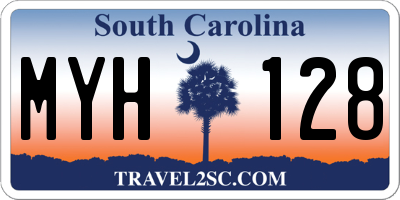 SC license plate MYH128