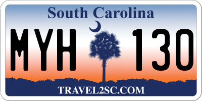SC license plate MYH130