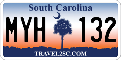 SC license plate MYH132