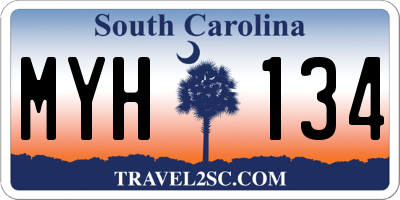 SC license plate MYH134