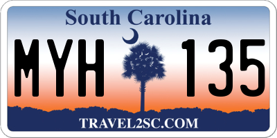 SC license plate MYH135