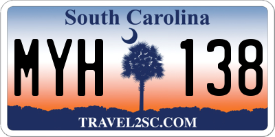 SC license plate MYH138