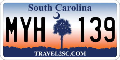 SC license plate MYH139