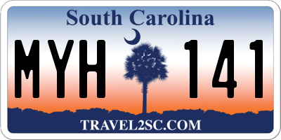 SC license plate MYH141