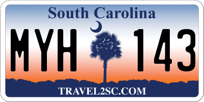 SC license plate MYH143