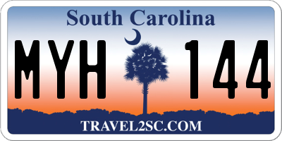 SC license plate MYH144