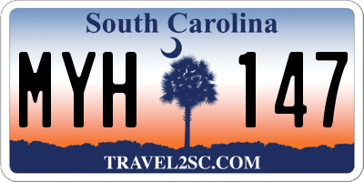 SC license plate MYH147