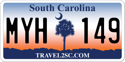 SC license plate MYH149