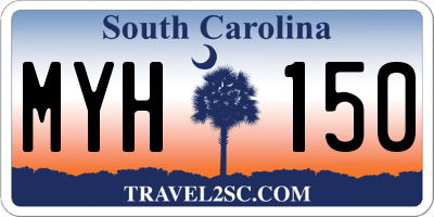 SC license plate MYH150