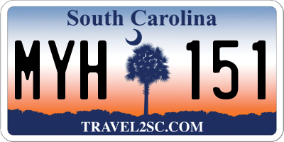 SC license plate MYH151