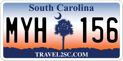 SC license plate MYH156