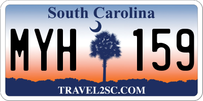 SC license plate MYH159