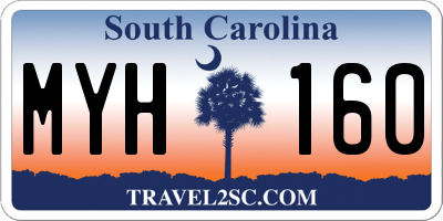 SC license plate MYH160