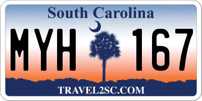 SC license plate MYH167