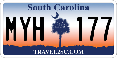 SC license plate MYH177