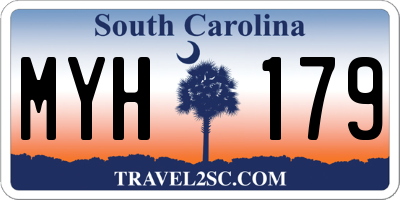 SC license plate MYH179