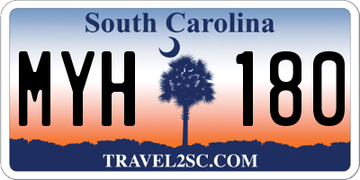 SC license plate MYH180