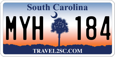SC license plate MYH184