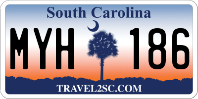 SC license plate MYH186