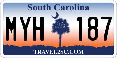 SC license plate MYH187