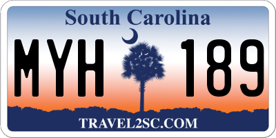 SC license plate MYH189