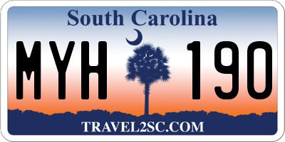 SC license plate MYH190