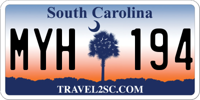 SC license plate MYH194