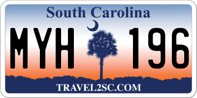SC license plate MYH196