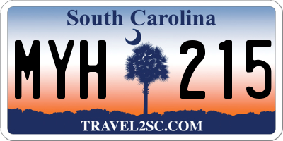 SC license plate MYH215