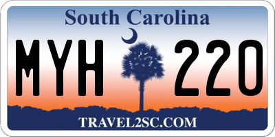 SC license plate MYH220