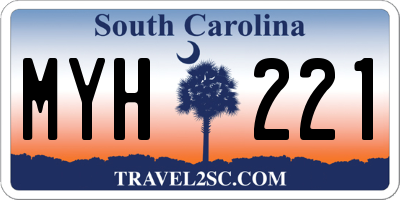 SC license plate MYH221