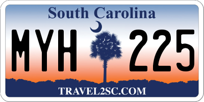 SC license plate MYH225