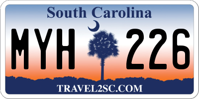SC license plate MYH226