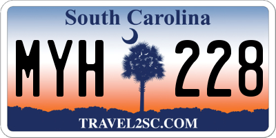 SC license plate MYH228